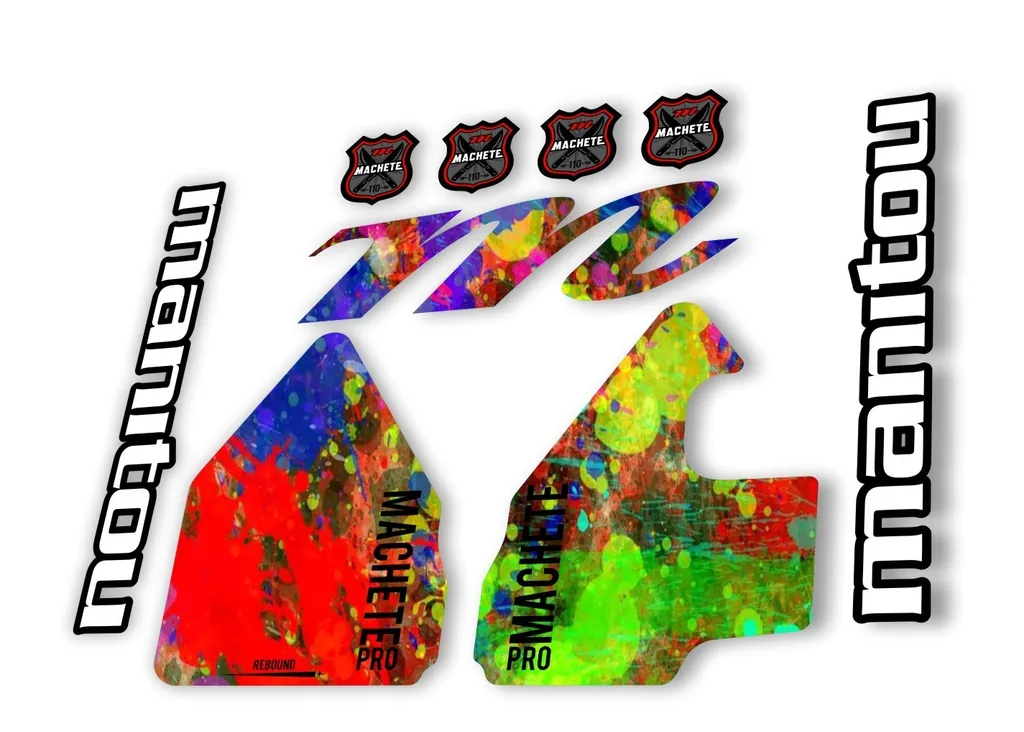 Manitou Machette 110 Pro 2020 Fork Suspension Decal Kit Sticker Oil Slick