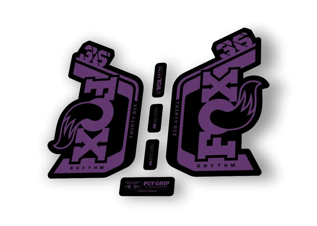 Fox 36 Rhythm 2024 Fork Suspension Factory Decal Sticker Adhesive Purple