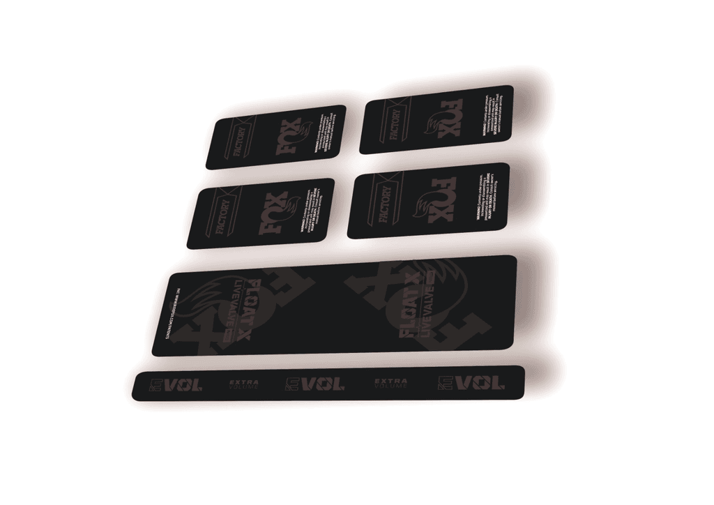 FOX Float X 2025 Factory Live Valve NEO Rear Shock Decal Sticker Adhesive Gray