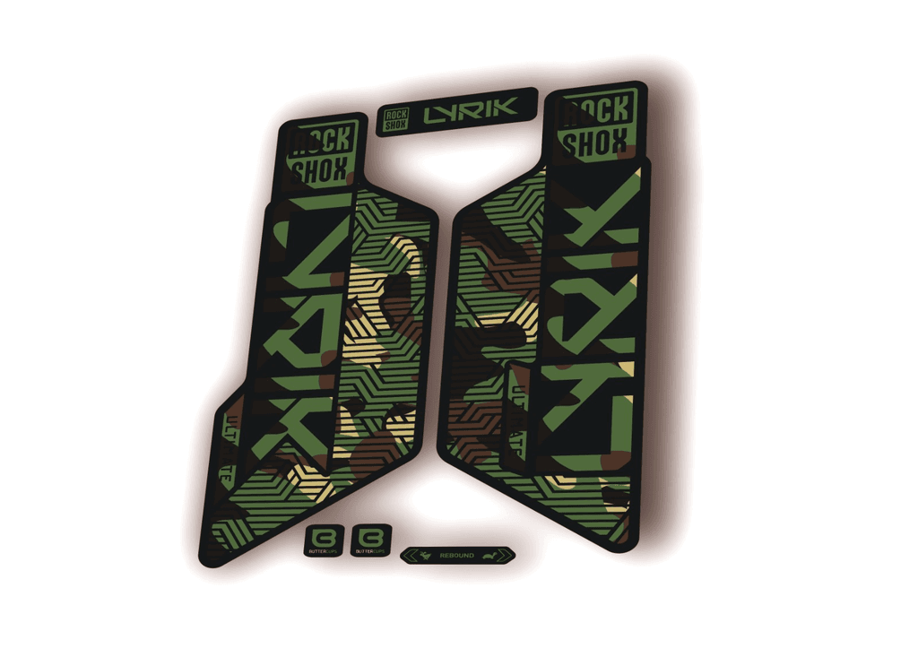 Rock Shox LYRIK ULTIMATE 2025 Flight Attendant Bike Cycling Decal Sticker Camo