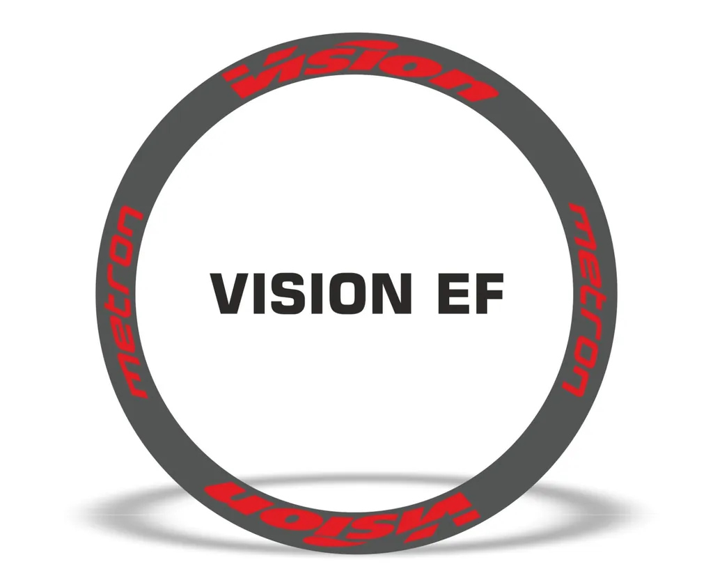 Vision Metron EF Road Bike Rim Decal Wheel Sticker Set Adhesive Red