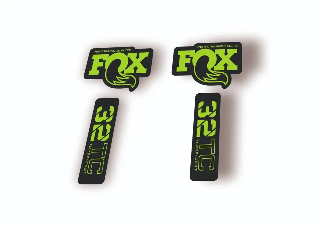 FOX 32 Taper Cast Elite 2024 Fork Suspension Factory Decal Sticker Adhesiv Green