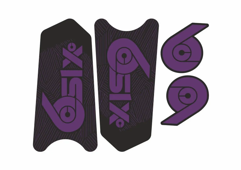 Race Face SixC Crank Decals Set Stickers Mountain Bike Adhesive Purple 2Pcs