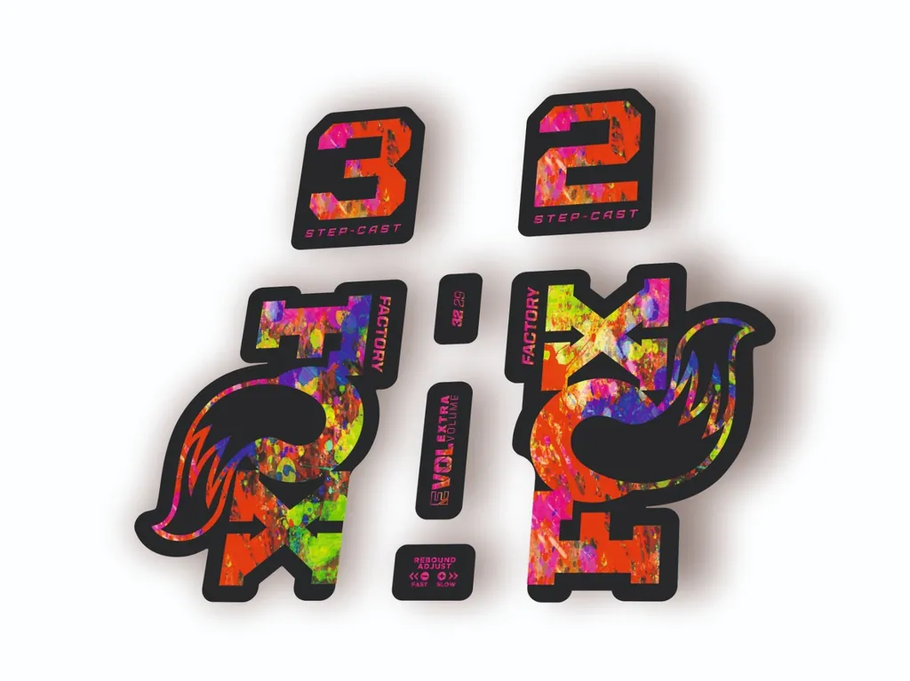 Fox 32 Step Cast 2025 Fork Suspension Factory Decal Sticker Adhesive Oil Slick