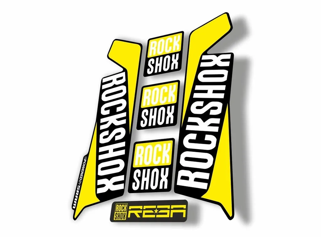 Rock Shox REBA 2016 Fork Decal Mountain Bike Cycling Sticker Adhesive Yellow