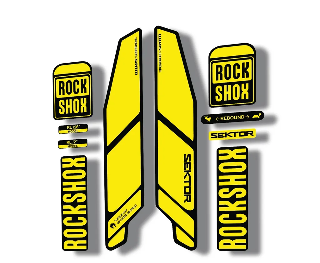 Rock Shox SEKTOR 2015 Fork Decal Mountain Bike Cycling Sticker Adhesive Yellow