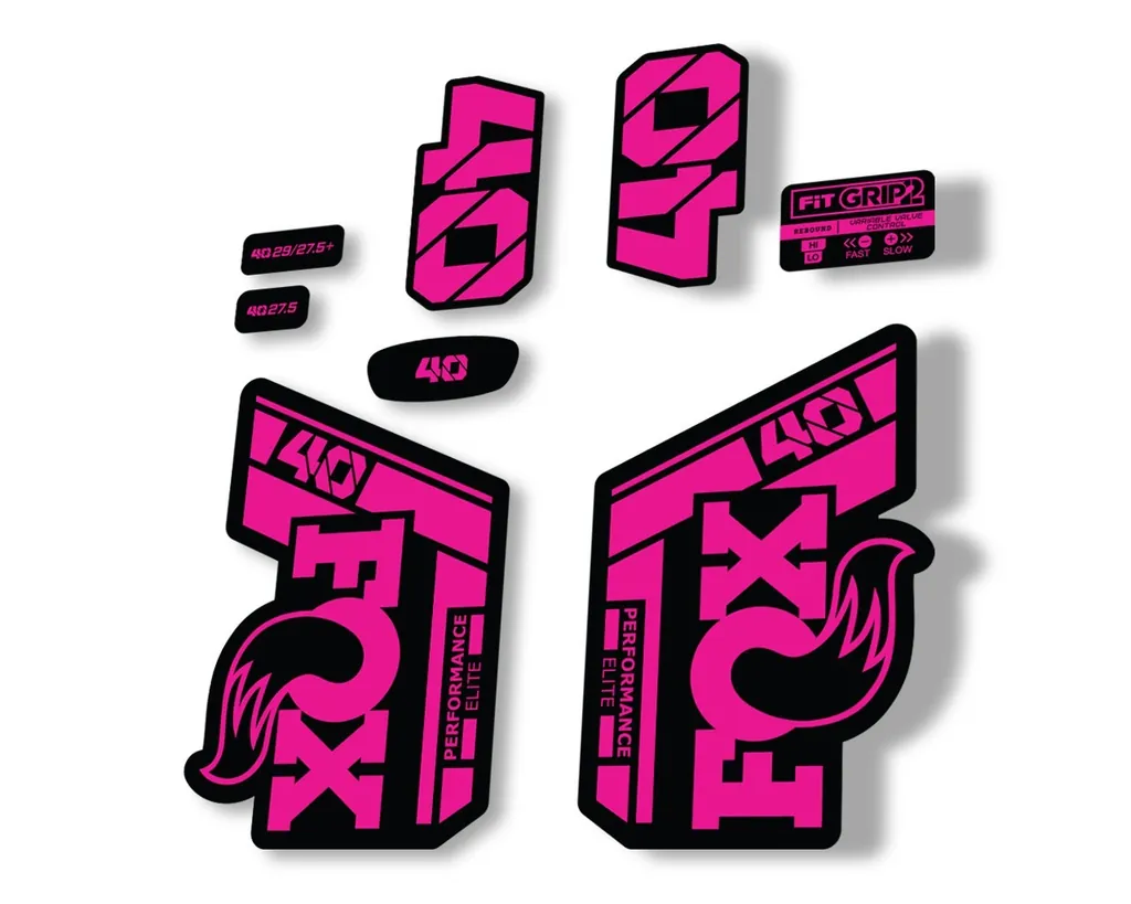 FOX 40 Performance Elite 2021 Fork Decals Suspension Sticker Adhesive Pink
