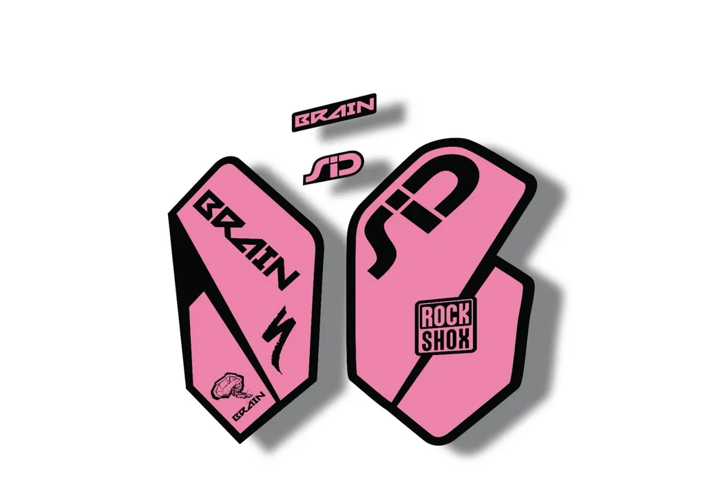 Rock Shox SID Brain 2012 Mountain Bike Cycling Decal Sticker Adhesive Light Pink