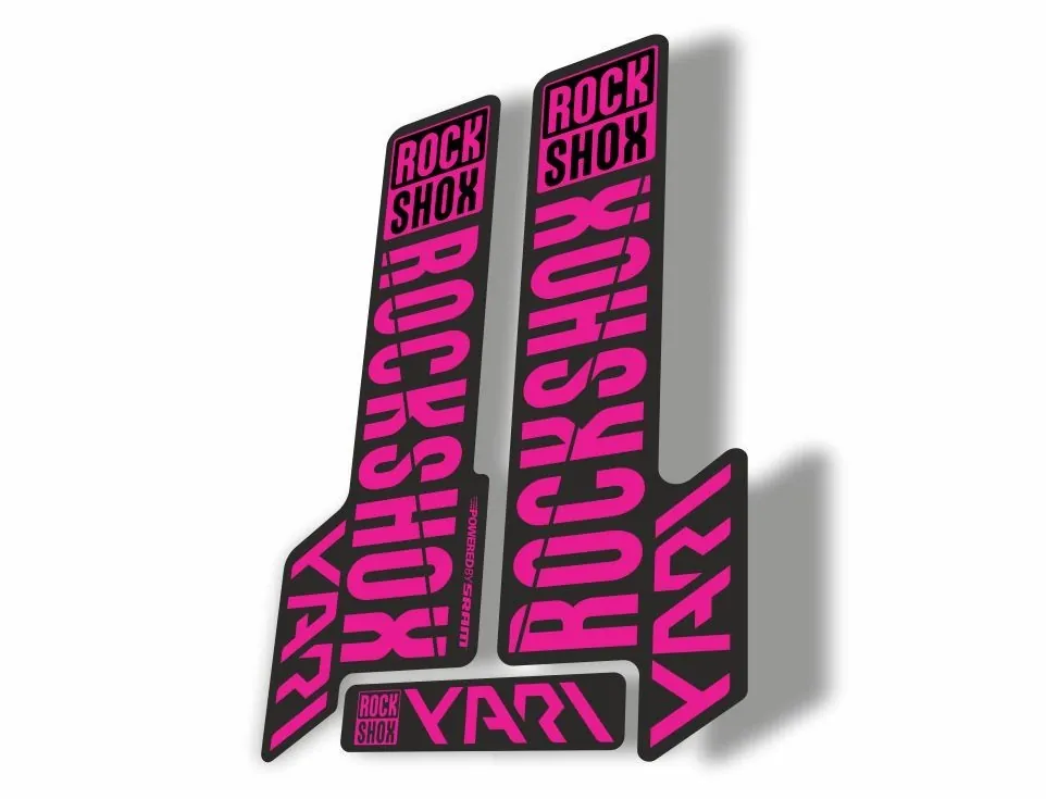 Rock Shox YARI 2018 Fork Decal Mountain Bike Cycling Sticker Adhesive Pink