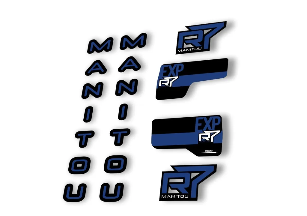 Manitou R7 Expert 2020 Fork Suspension Decal Kit Sticker Set Dark Blue