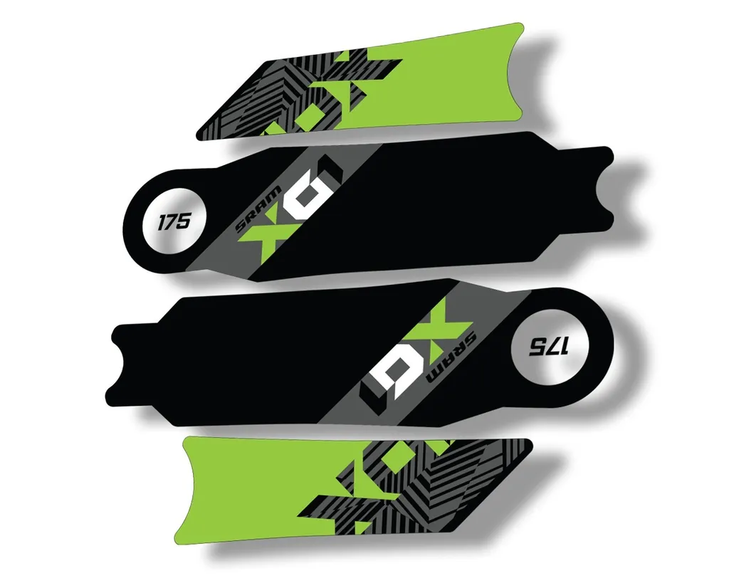 Crank Set Stickers Decals MTB Sram X01 Eagle 2018 Bicycle 2Pcs Adhesive Green