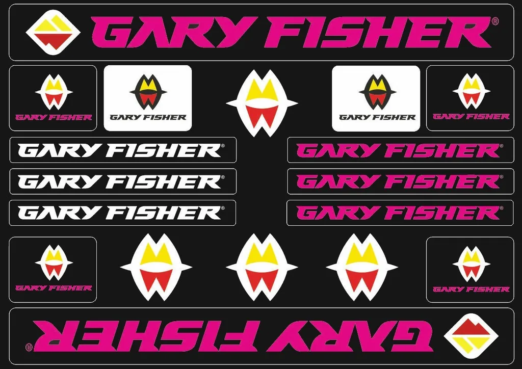 Bicycle Vinyl Frame Stickers – Compatible with GARY FISHER Bikes – Pink