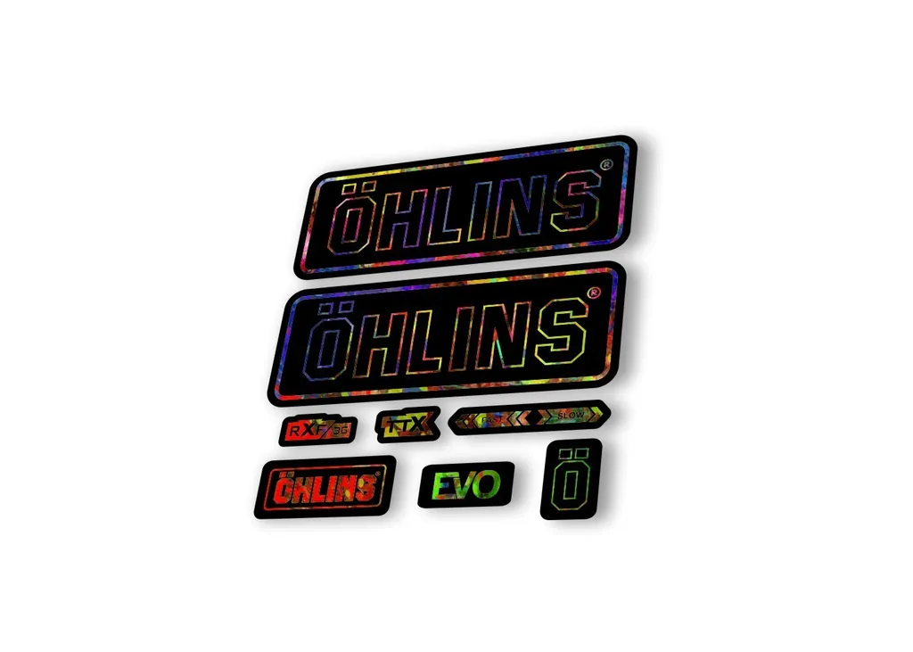 Ohlins RXF36 EVO 2018 Rear Shock Decal Mountain Bike Cycling Sticker Oil Slick