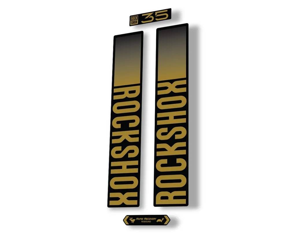 Rock Shox 35 2021 Fork Decal Mountain Bike Cycling Sticker Adhesive Gold