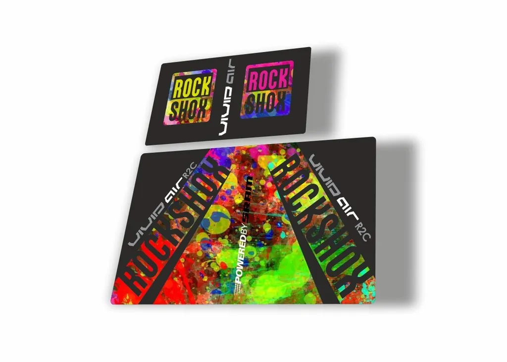 Rock Shox Vivid Air R2C 2017 Rear Shock MTB Decal Sticker Adhesive Oil Slick