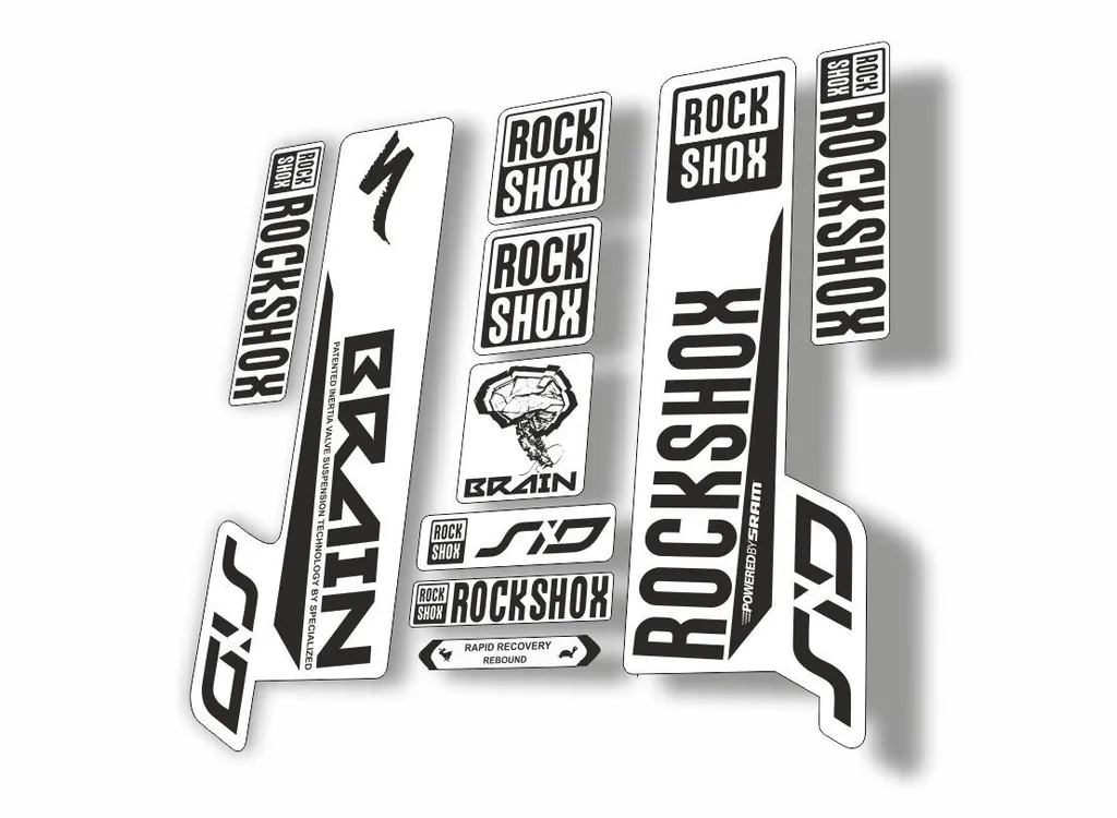 Rock Shox SID Brain 2018 Mountain Bike Cycling Decal Sticker Adhesive Black