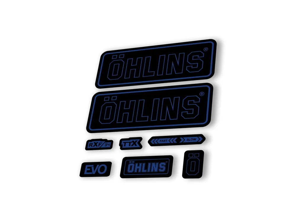 Ohlins RXF34 EVO 2018 Rear Shock Decal Mountain Bike Cycling Sticker Dark Blue