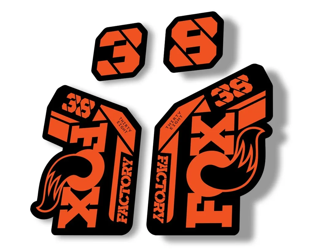 FOX 38 2021 Factory Forks Suspension Decals Sticker Set Adhesive Orange