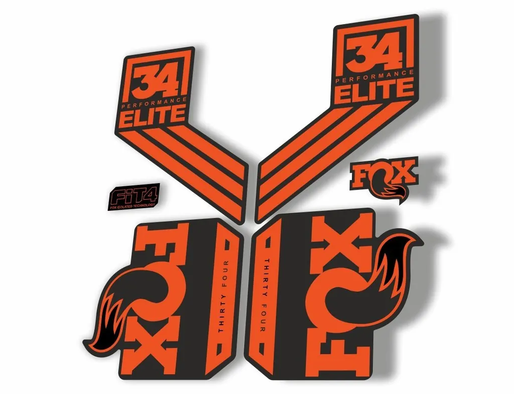 FOX 34 Elite Performance 2017-18 Fork Suspension Factory Decal Sticker Orange