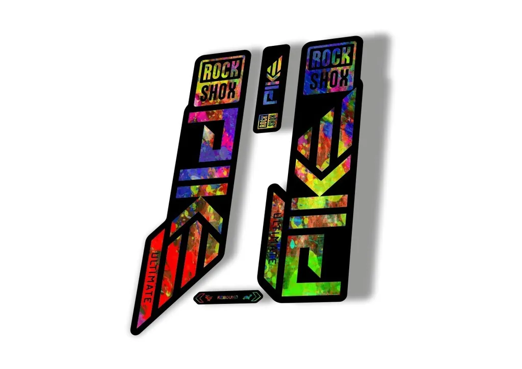 Rock Shox PIKE ULTIMATE 2023 Mountain Bike Cycling Decal Sticker Oil Slick