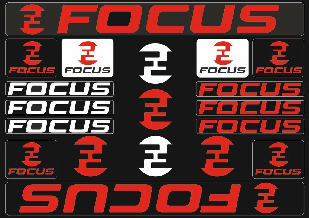 Bicycle Vinyl Frame Stickers – Compatible with FOCUS Bikes – Red