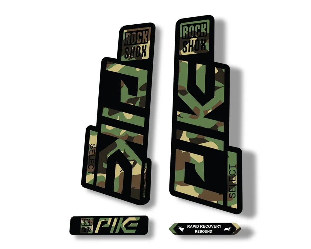 Rock Shox PIKE SELECT 2020 Fork Decal Mountain Bike Cycling Sticker Camo