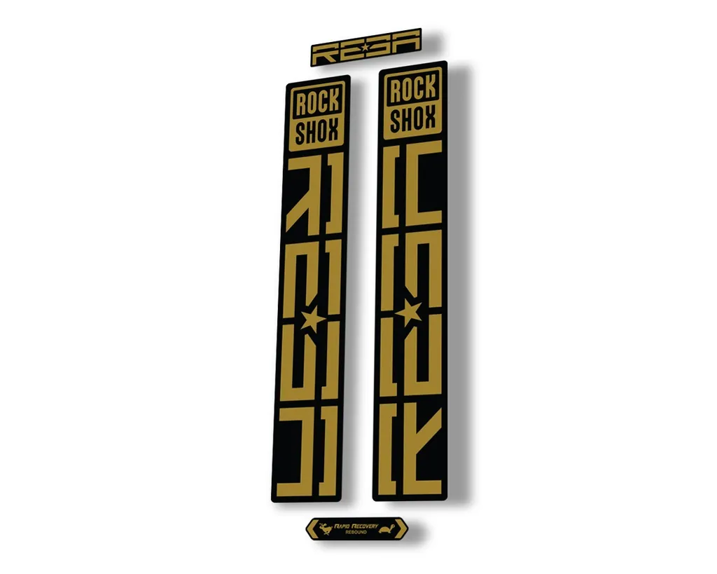 Rock Shox REBA 2021 Fork Decal Mountain Bike Sticker Adhesive Set Gold