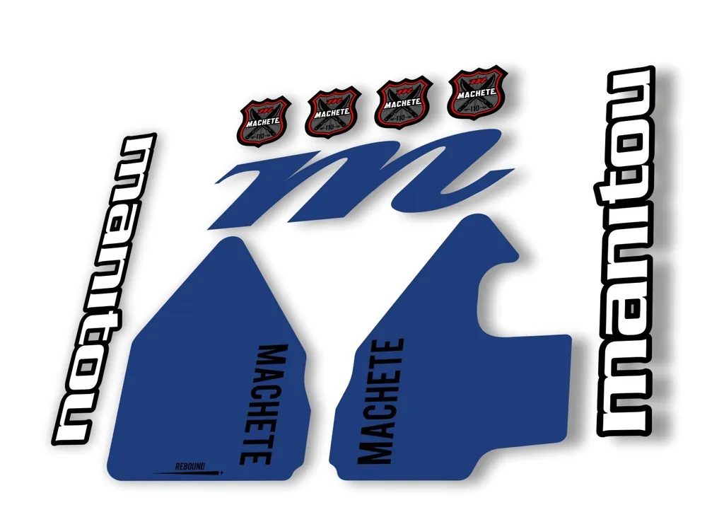 Manitou Machhete 110 Comp 2020 Fork Suspension Decal Kit Sticker Set Dark Blue