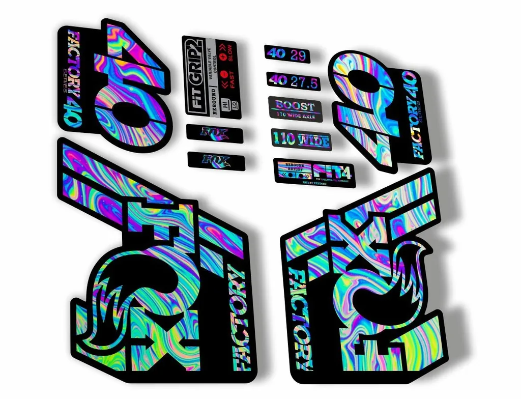 FOX 40 Float 2018-19 Forks Suspension Factory Decals Sticker Adhesive Oil Slick1