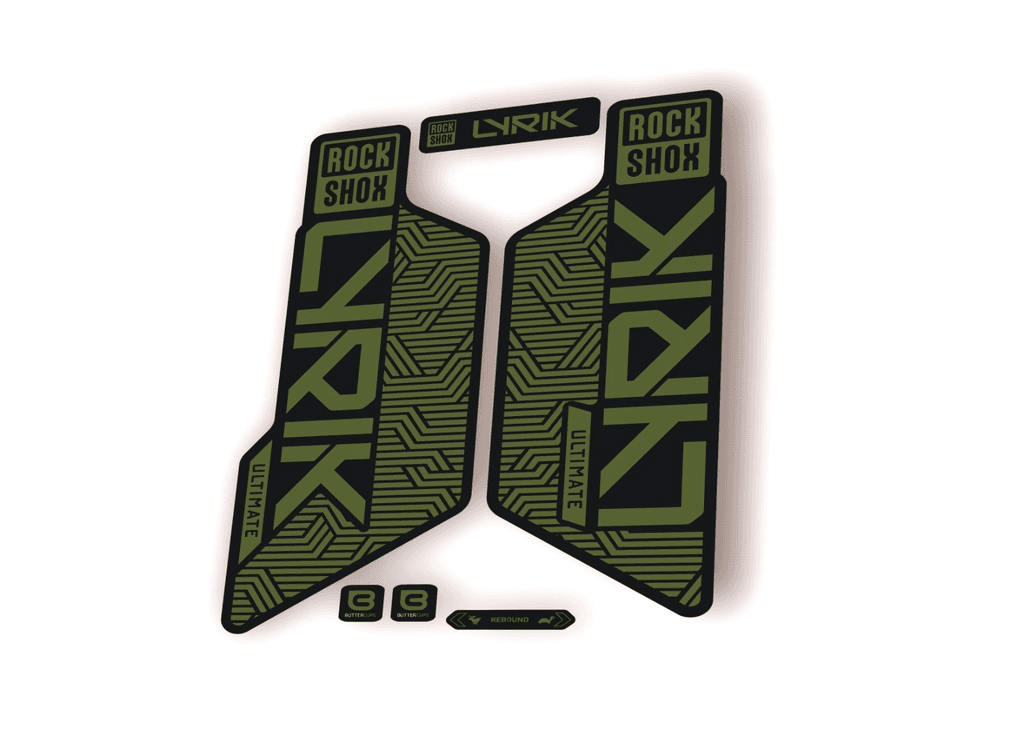 Rock Shox LYRIK ULTIMATE 2025 Flight Attendant Bike Cycling Decal Sticker Olive