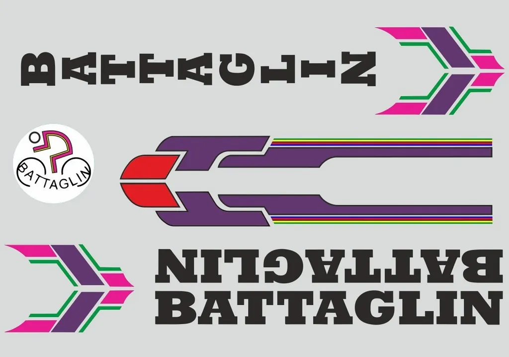 Bicycle Vinyl Frame Stickers Custom Compatible with Battaglin Purple
