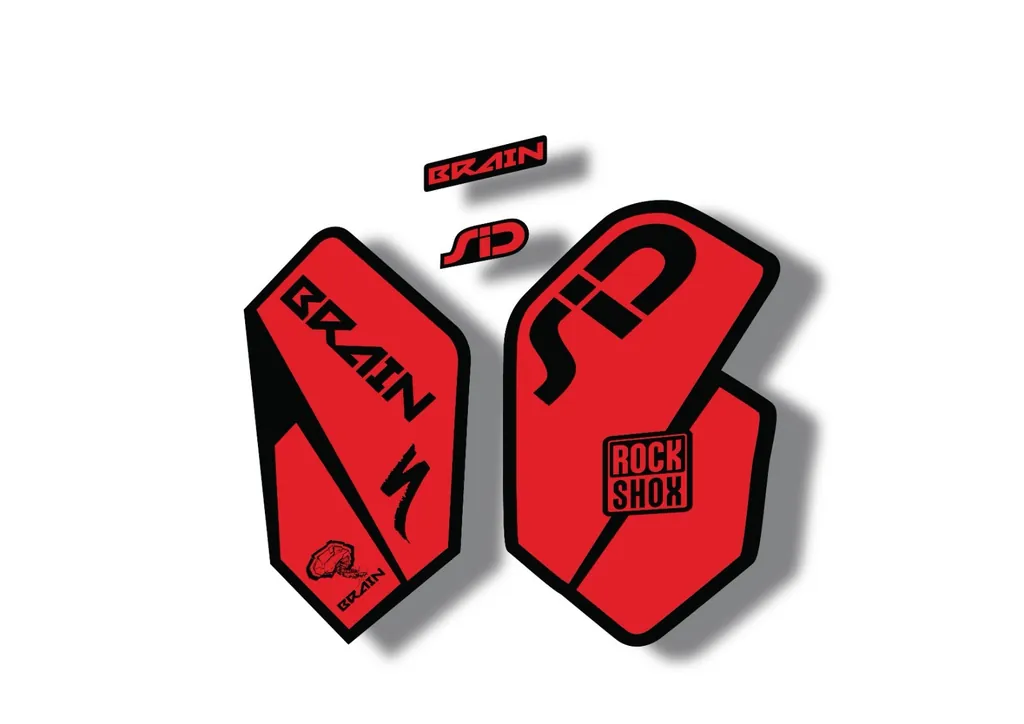 Rock Shox SID Brain 2012 Mountain Bike Cycling Decal Sticker Adhesive Red