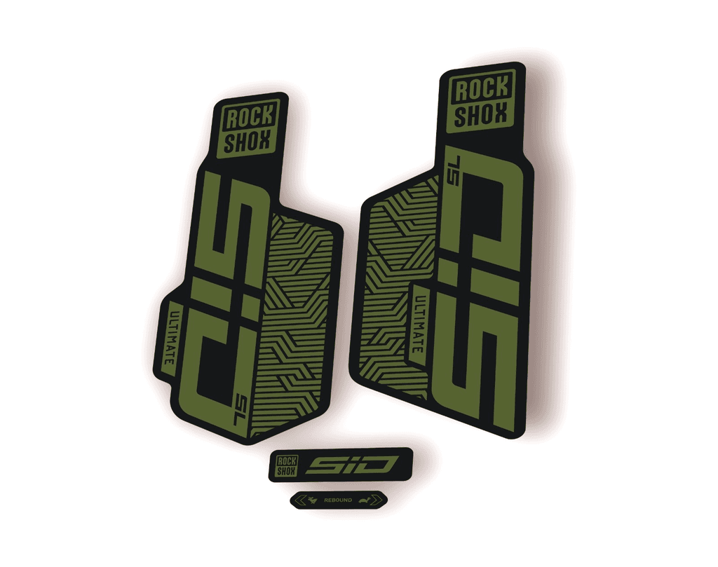 Rock Shox SID SL ULTIMATE 2025 Flight Attendant Bike Cycling Decal Sticker Olive