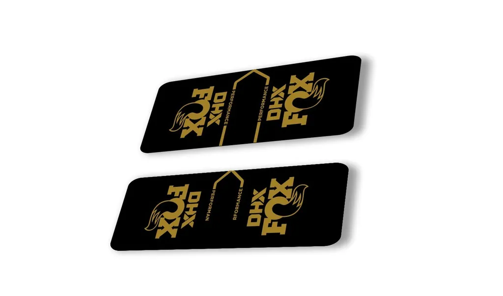 FOX DHX 2022 Performance Rear Shock Suspension Sticker Decal Adhesive Gold