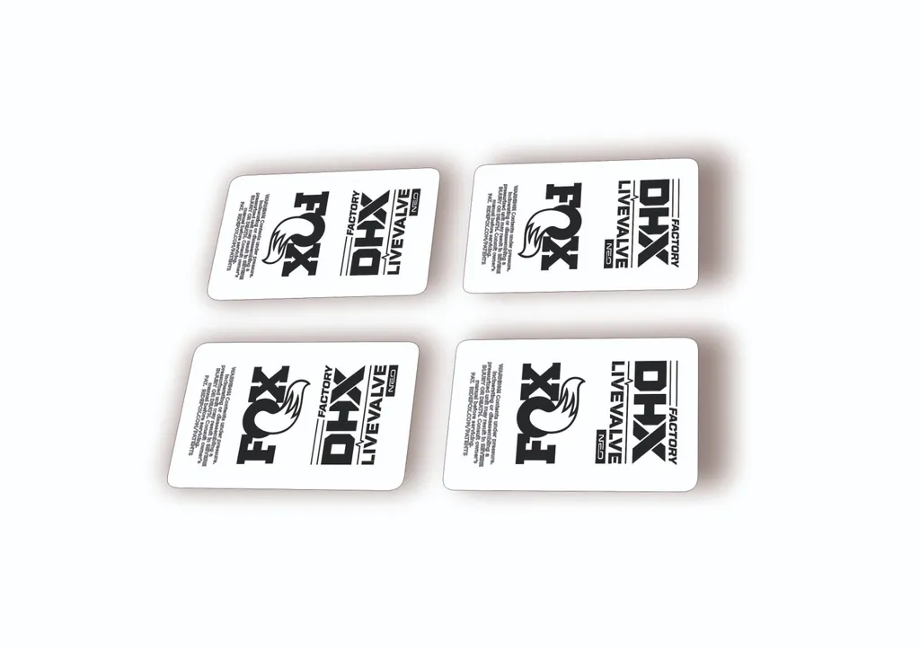 FOX DHX 2025 Factory Live Valve NEO Rear Shock Decal Sticker Kit Adhesive Black