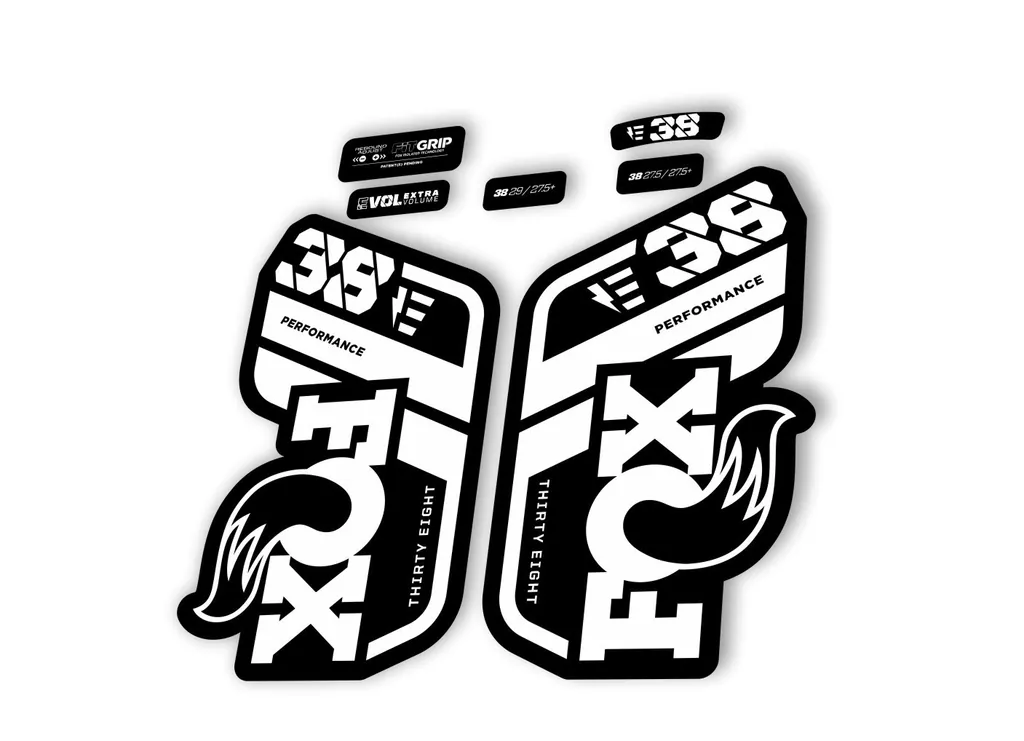 FOX 38 Performance E Bike 2021 Forks Suspension Factory Decal Sticker White