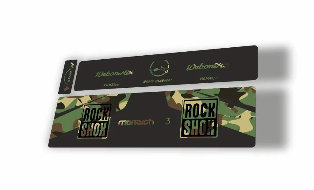 Rock Shox 2016 MONARCH RT3 Rear Shock MTB Decal Sticker Adhesive Camuflage