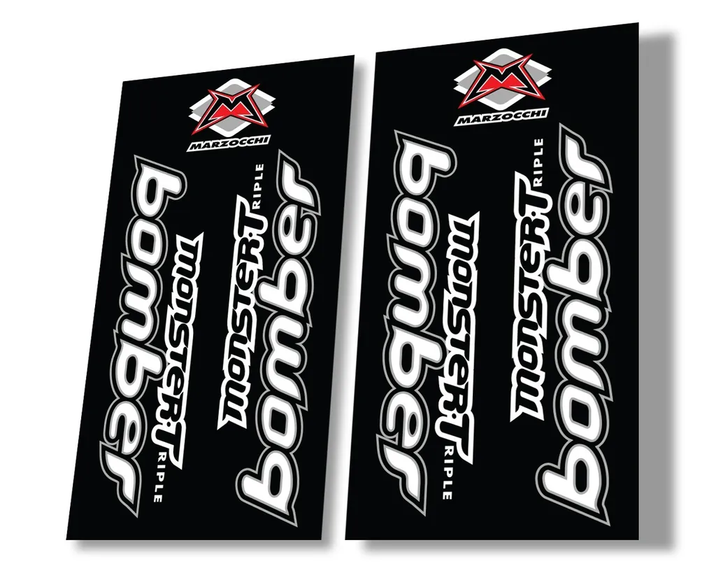 Marzocchi Bomber Monster Triple 1999 Suspension Decal Kit Sticker Set Black