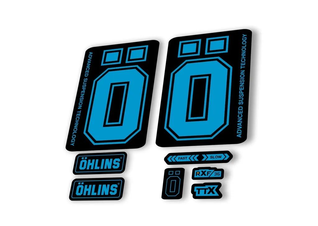 Ohlins RXF36 M2 2019 Fork Decal Mountain Bike Cycling Sticker Adhesive Blue