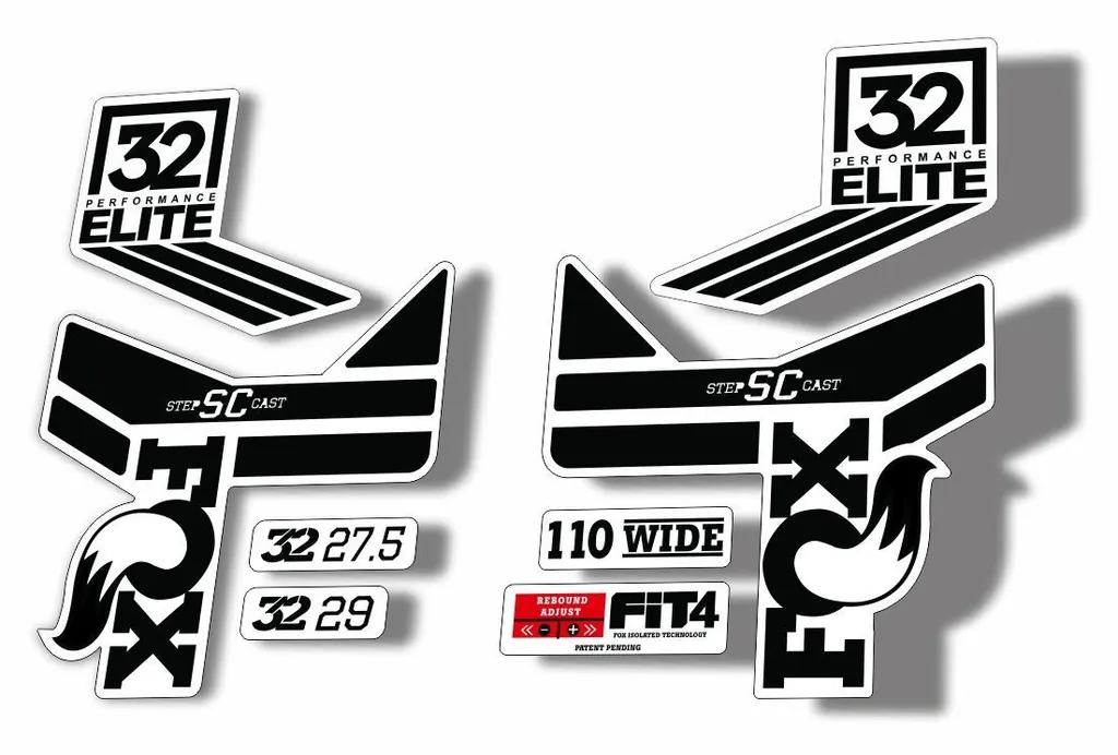 FOX 32 Step Cast SC EP  Fork Suspension Factory Decal Stickers Adhesive Black