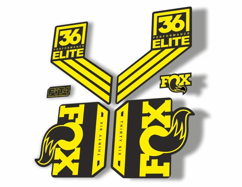 FOX 36 Elite Performance 2017-18 Fork Suspension Factory Decal Sticker Yellow