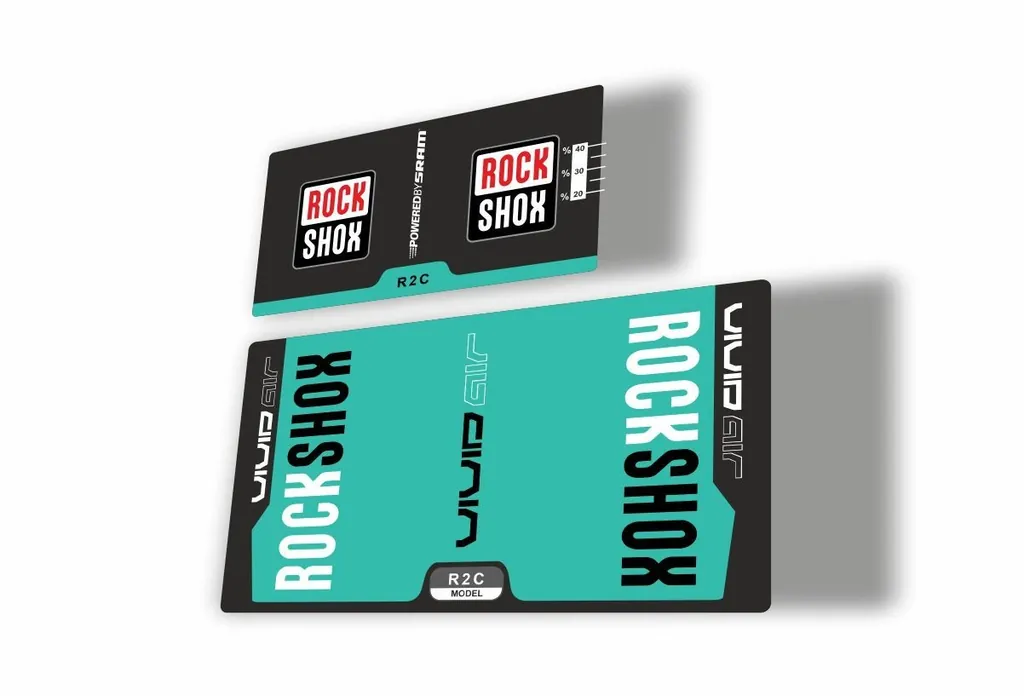 Rock Shox Vivid Air R2C 2015 Rear Shock MTB Decal Sticker Adhesive Dolphin