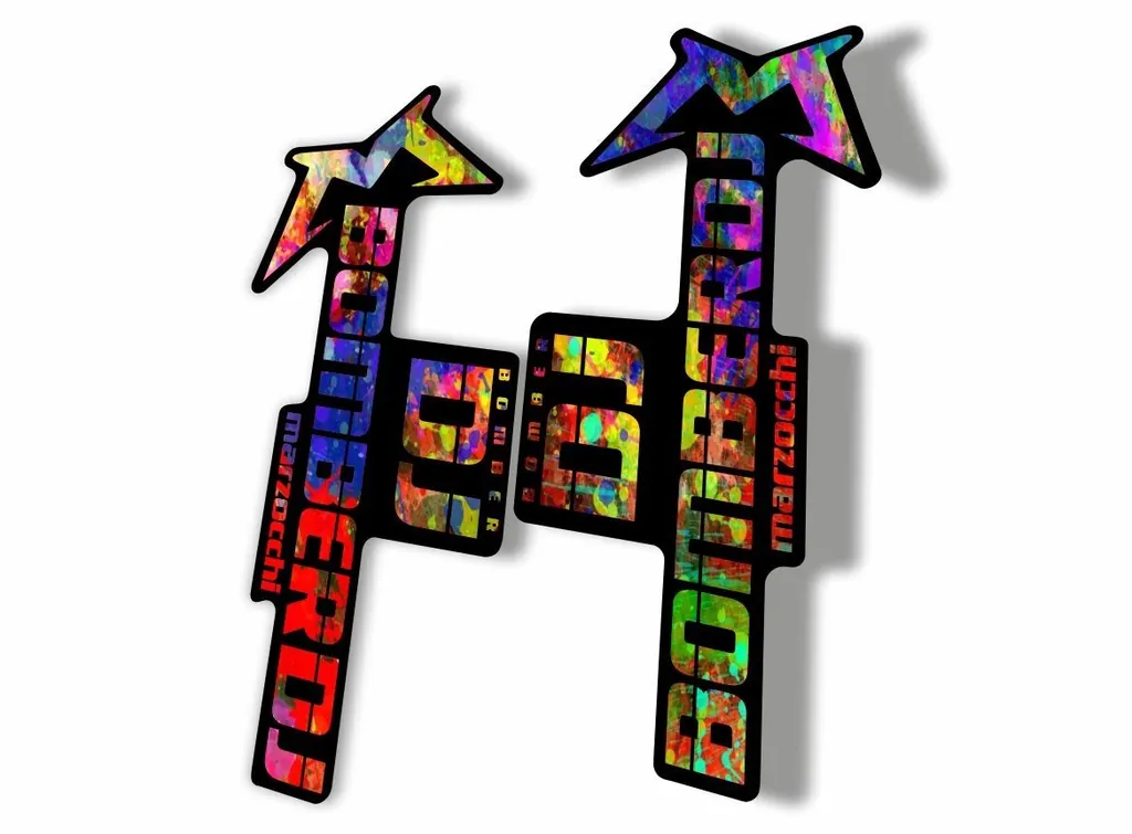Marzocchi Bomber DJ 2020 Fork Suspension Sticker Decal Kit Adhesive Oil Slick