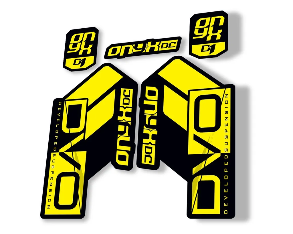 DVO Onyx DC D1 2019 Fork Suspension Sticker Factory Decal Adhesive Yellow
