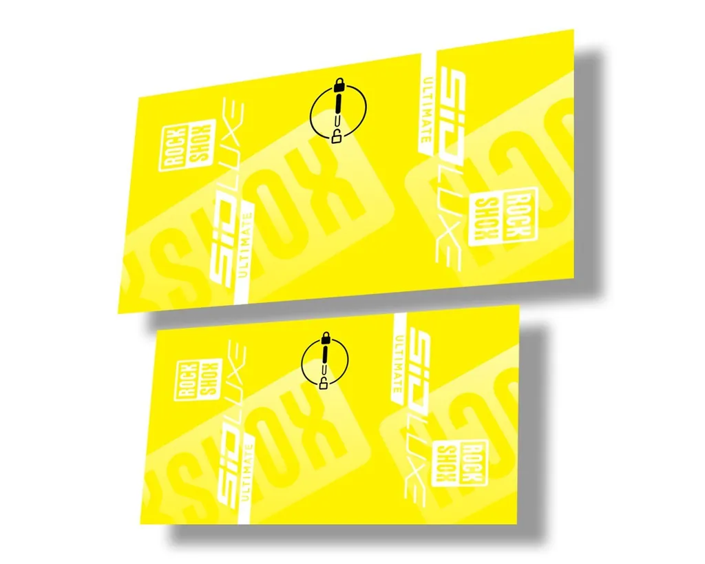 Rock Shox 2021 SID LUXE ULTIMATE Rear Shock Decal Sticker Yellow