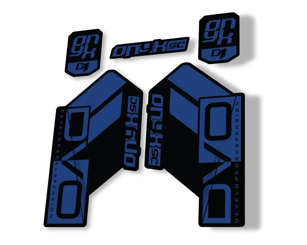 DVO Onyx SC D1 2019 Fork Suspension Sticker Factory Decal Adhesive Dark Blue