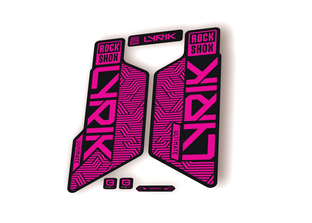 Rock Shox LYRIK ULTIMATE 2025 Flight Attendant Bike Cycling Decal Sticker Pink
