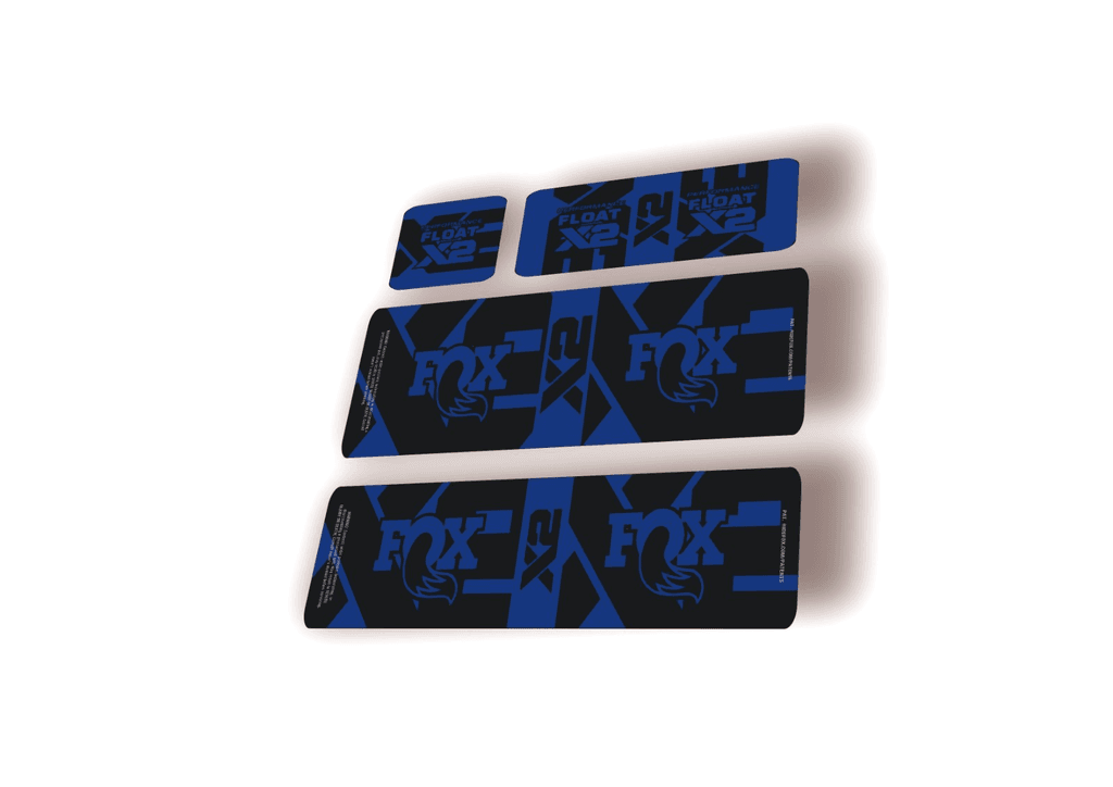 FOX Float X2 Performance 2026 Rear Shock Decal Sticker Kit Adhesive D. Blue