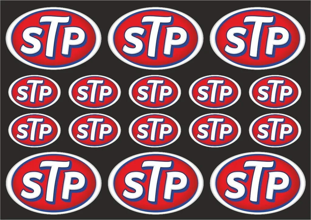 STP Classic Decal Set Quality Sticker Vinyl Graphic Logo Adhesive Kit 16 Pcs