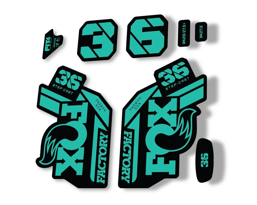 FOX 36 Step Cast SC 2021 Factory Fork Decals Suspension Sticker Adhesive Dolphin